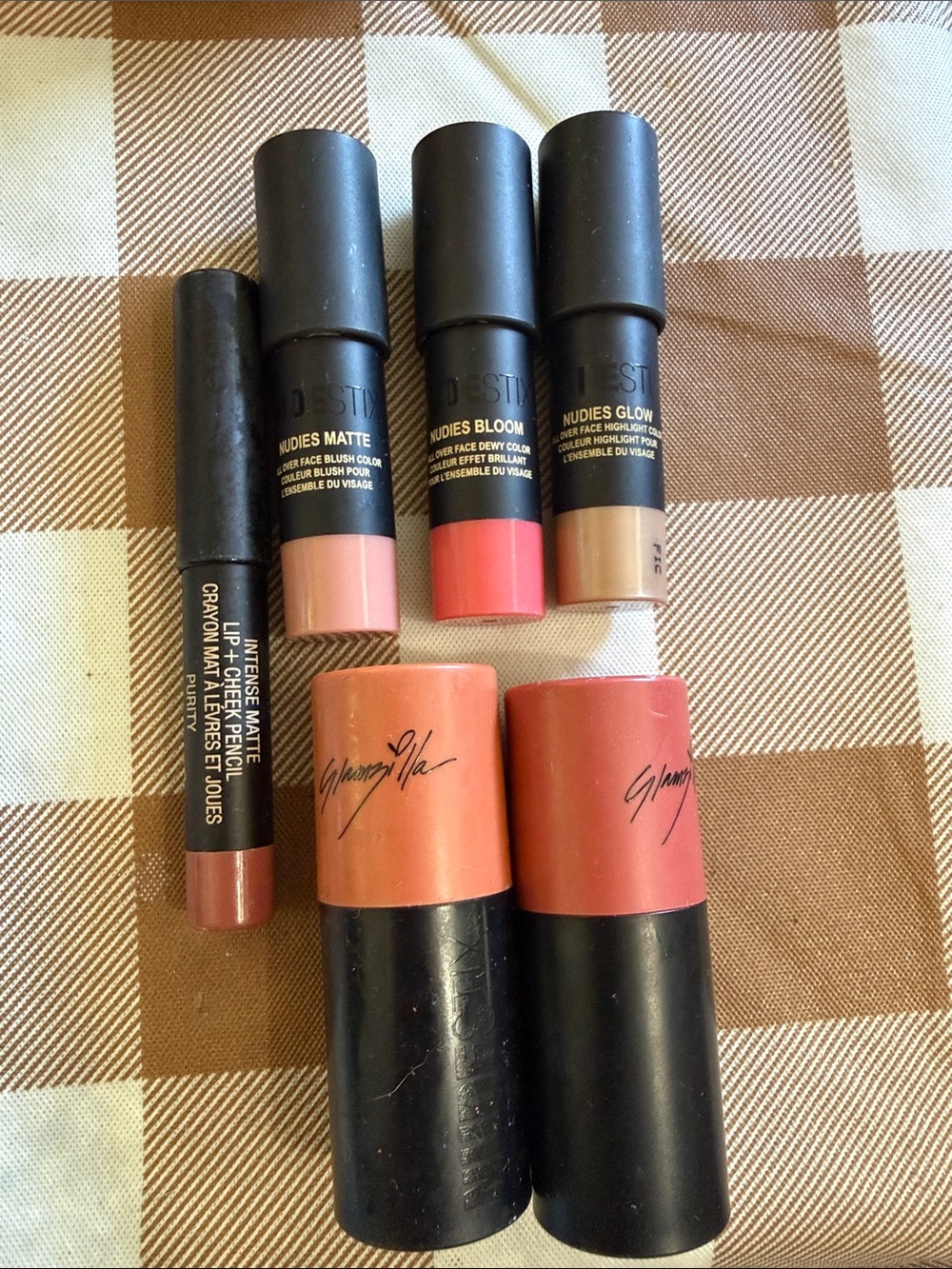 Nudestix Pink & Peach Multi-Use Cream Blush Sticks - Set of Shades